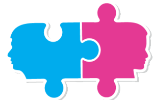 puzzle piece with human head shape